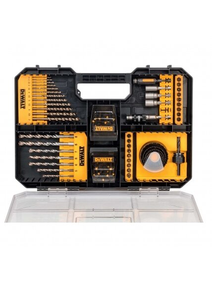 EXTREME antgaliukų-grąžtų komplektas, DeWALT 100 vnt. 2 EXTREME antgaliukų-grąžtų komplektas, DeWALT 100 vnt. 2