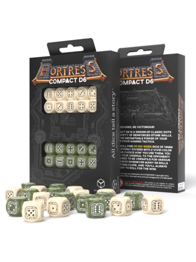 Fortress Compact D6 Beige & Olive kauliukų rinkinys Q-workshop