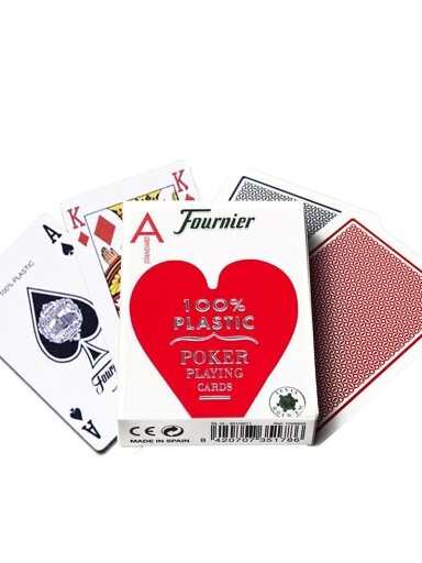 Fournier 2500 pokerio kortos (Raudonos)