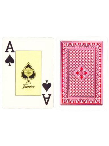 Fournier 818 pokerio kortos (Raudona)