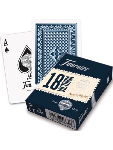 Fournier Victoria 18 pokerio kortos (Mėlyna)