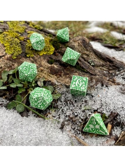 Forest Tundra kauliukų rinkinys žalios ir baltos sp 5