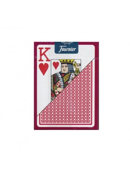 Fournier 818 Linen Finish Pokerio kortos (Raudona) 3