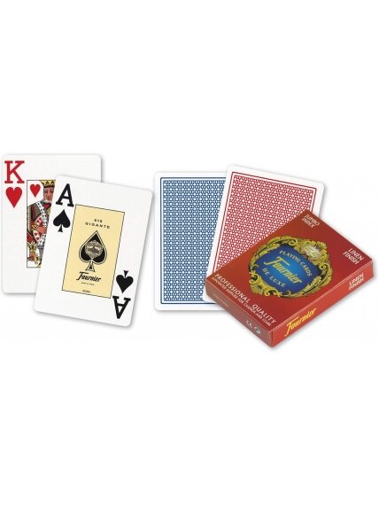 Fournier 818 Linen Finish Pokerio kortos (Raudona) 4
