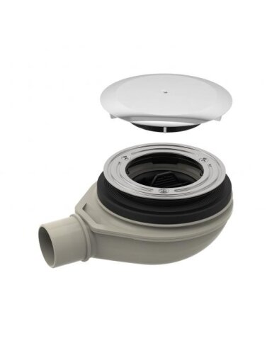 Geberit dušo sifonas d90 su dangteliu, vandens lygis iki 30mm