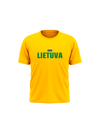 Geltoni marškinėliai vaikams su Vyčiu ant nugaros 2 - 12 m. Geltoni marškinėliai vaikams su Vyčiu ant nugaros 2 - 12 m.