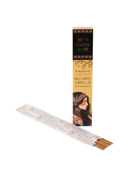 Golden Palo Santo and Vanilla smilkalų lazdelės