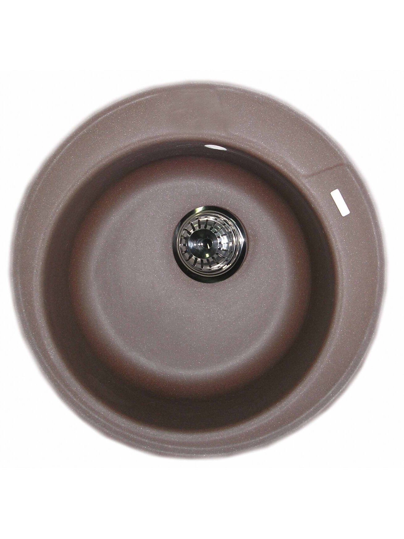 Granitinė plautuvė ROUND 1 coffe brown SU SIFONU