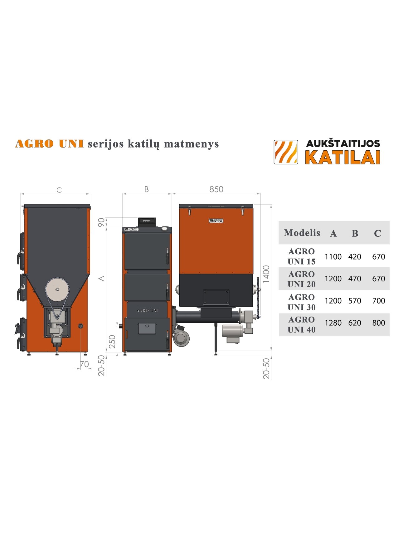 Granulinis katilas Agro UNI 30 kW, komplekte su 30 kW "Zenono" degikliu, 400 l bunkeriu 3 Granulinis katilas Agro UNI 30 kW, komplekte su 30 kW "Zenono" degikliu, 400 l bunkeriu 3