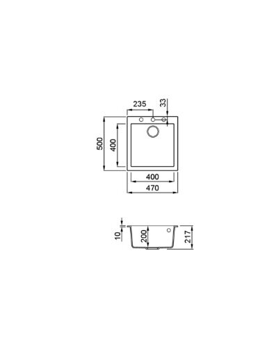 Granitinė plautuvė ELLECI  QUADRA  102 47.1x50.1 balta 68 J016188