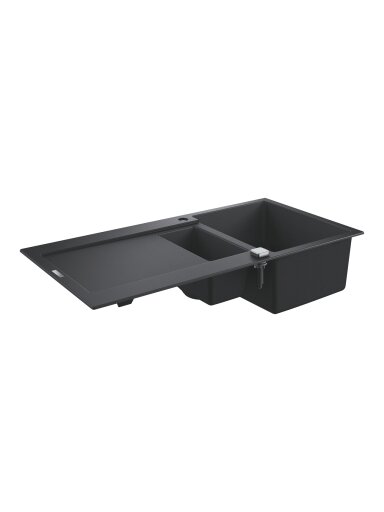 Grohe akmens masės plautuvė K500, 1000x500 mm, granito juoda