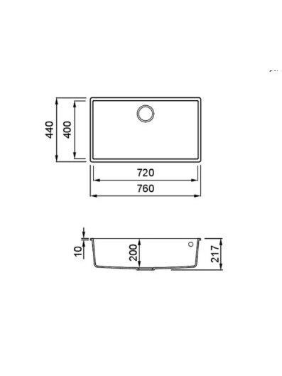 Granitinė plautuvė ELLECI  QUADRA  130 79x50 balta 68 J016171 1