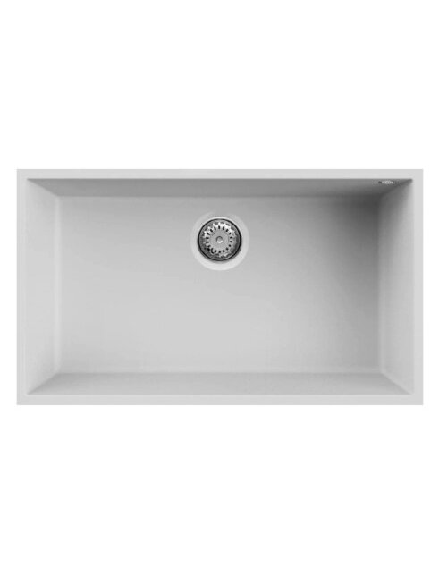 Granitinė plautuvė ELLECI  QUADRA  130 79x50 balta 68 J016171
