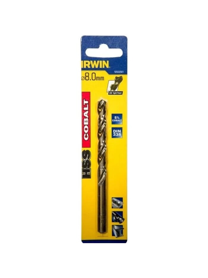 Grąžtas metalui HSS COBALT 8,0 mm blist. Grąžtas metalui HSS COBALT 8,0 mm blist.