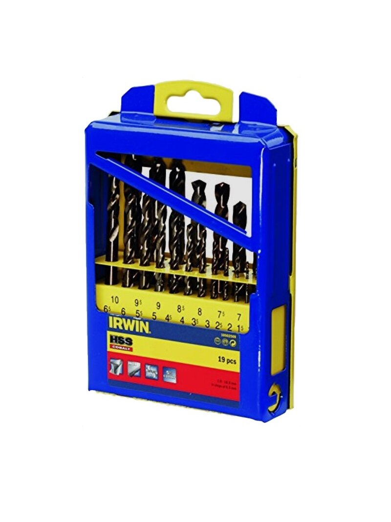 Grąžtų rinkinys HSS Cobalt 1-10 mm 19 vnt Grąžtų rinkinys HSS Cobalt 1-10 mm 19 vnt