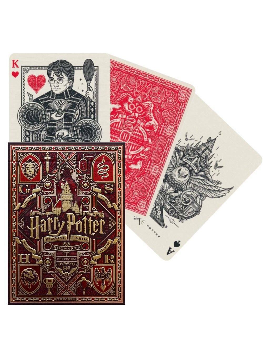 Harry Potter Gryffindor Raudonos Theory11 žaidimo kortos Harry Potter Gryffindor Raudonos Theory11 žaidimo kortos