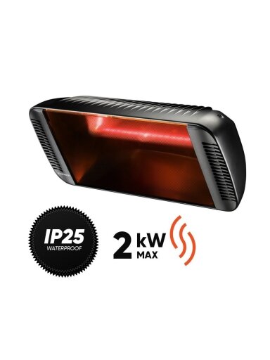 Halogeninis infraraudonųjų spindulių šildytuvas Heliosa 66 Black