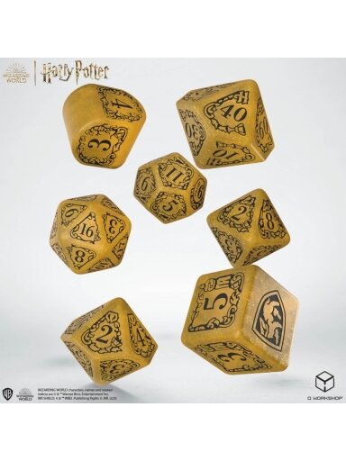 Harry Potter. Hufflepuff Modern Dice kauliukų rinkinys (geltonos sp.)