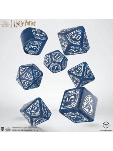 Harry Potter. Ravenclaw Modern Dice kauliukų rinkinys (mėlynos sp.)