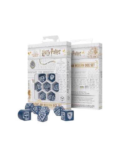 Harry Potter. Ravenclaw Modern Dice kauliukų rinkinys (mėlynos sp.)