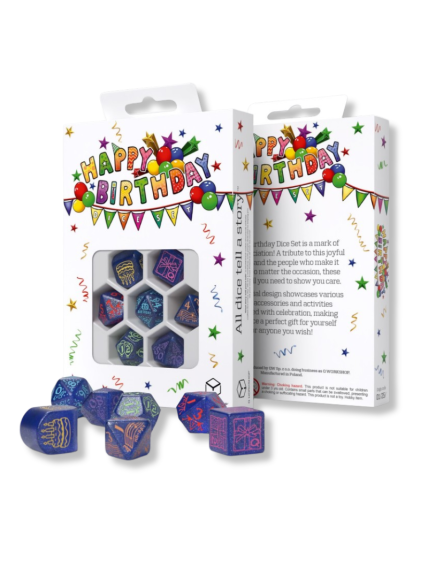Happy Birthday kauliukų rinkinys - Streamers Q-WORKSHOP