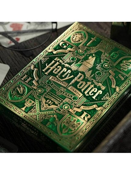 Harry Potter Slytherin Žalios Theory11 žaidimo kortos 2 Harry Potter Slytherin Žalios Theory11 žaidimo kortos 2