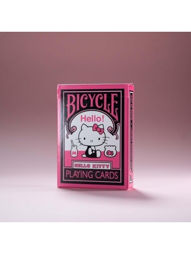 Hello Kitty Black & Pink žaidimo kortos Bicycle