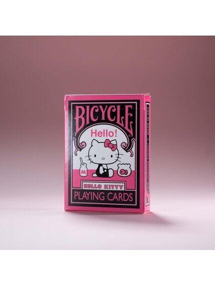 Hello Kitty Black & Pink žaidimo kortos Bicycle 1