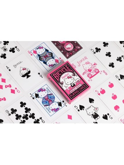 Hello Kitty Black & Pink žaidimo kortos Bicycle 4