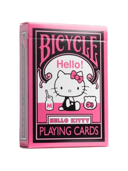 Hello Kitty Black & Pink žaidimo kortos Bicycle 7 Hello Kitty Black & Pink žaidimo kortos Bicycle 7