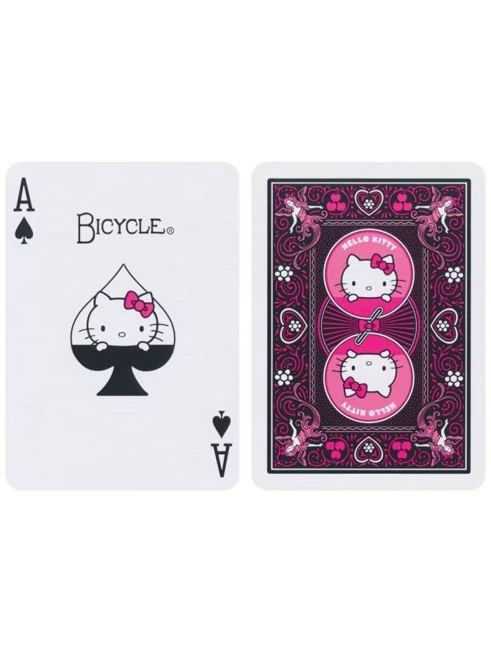 Hello Kitty Black & Pink žaidimo kortos Bicycle 5 Hello Kitty Black & Pink žaidimo kortos Bicycle 5