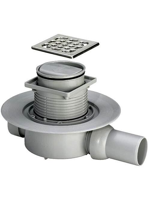 Horizontalus trapas, "sausas" DN50, su nerūdijančio plieno grotelėmis 100 x 100, (0,4 l/s) 1 Horizontalus trapas, "sausas" DN50, su nerūdijančio plieno grotelėmis 100 x 100, (0,4 l/s) 1