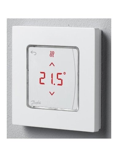 Icon™ su displėjumi, virštinkinis patalpos termostatas, 230V/50Hz, temp. ribos 5-35C, 3(1)A/230V AC