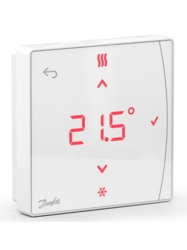 Icon2™ bevielis virštinkinis patalpos temperatūros/drėgmės termostatas su ekranu