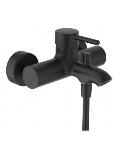 Ideal Standard Ceraline virštinkinis vonios/dušo maišytuvas su dušo komplektu, juoda matinė spalva