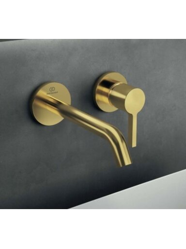 Ideal Standard potinkinis praustuvo maišytuvas, JOY, be potinkinės dalies A1313NU, 180mm snapas brushed gold spalva