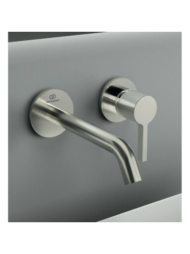 Ideal Standard potinkinis praustuvo maišytuvas, JOY, be potinkinės dalies A1313NU, 180mm snapas,  silver storm spalva