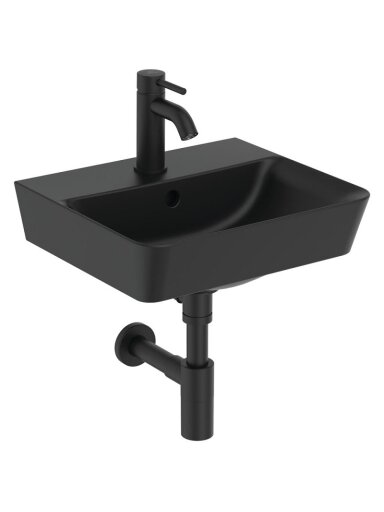 Ideal Standart Ipalyss dekoratyvinis praustuvo sifonas, G1 1/4, matinė juoda spalva