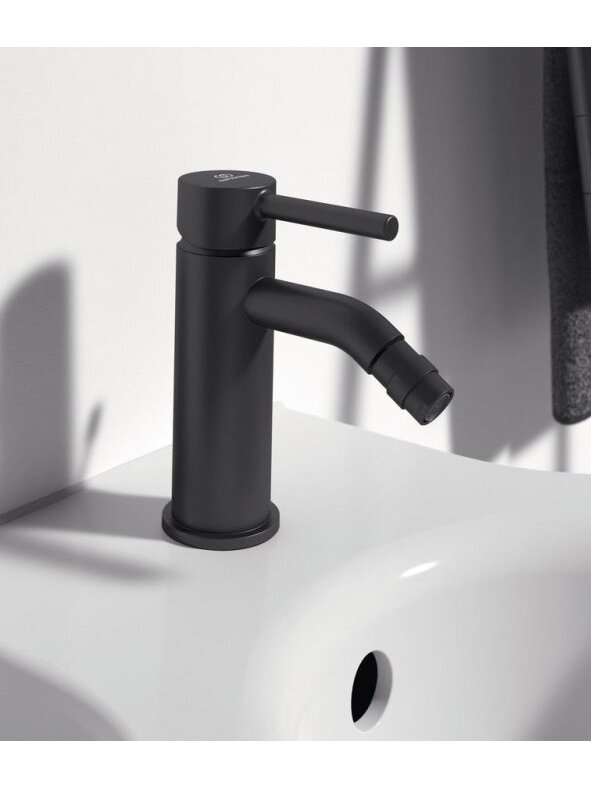 Ideal Standard Ceraline bide maišytuvas su dugno vožtuvu, matinė juoda