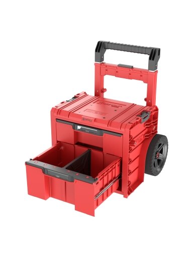 Įrankių dėžė su ratukais PRO 2.0 PLUS, 2 stalčiai, QBRICK