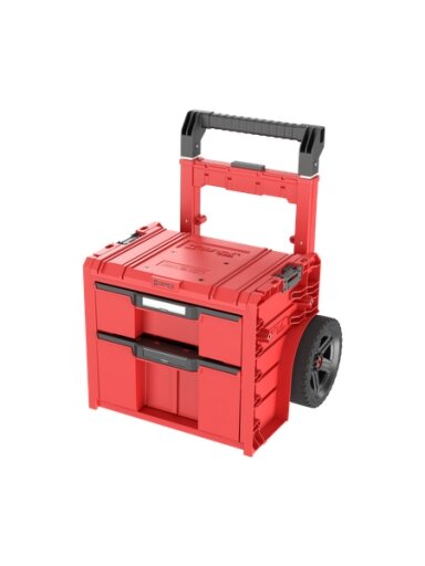 Įrankių dėžė su ratukais PRO 2.0 PLUS, 2 stalčiai, QBRICK