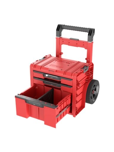 Įrankių dėžė su ratukais, PRO 2.0 PLUS, 3 stalčiai, QBRICK