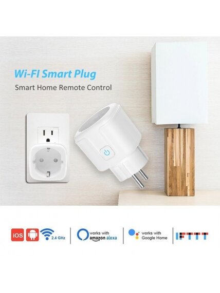 Išmanioji Wi-Fi rozetė Feelspot SL01.16, 16A, su energijos matavimo funkcija 2