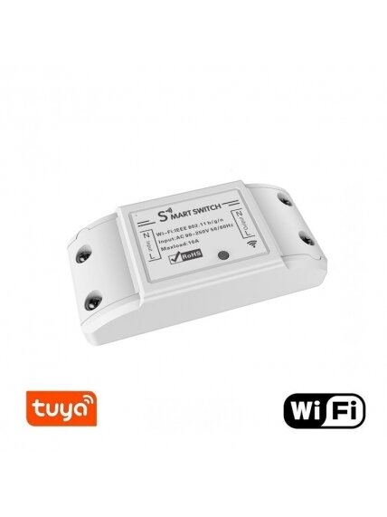 Išmanusis jungiklis - rėlė Feelspot FS-WB01W 10A Wi-fi, Tuya 1 Išmanusis jungiklis - rėlė Feelspot FS-WB01W 10A Wi-fi, Tuya 1