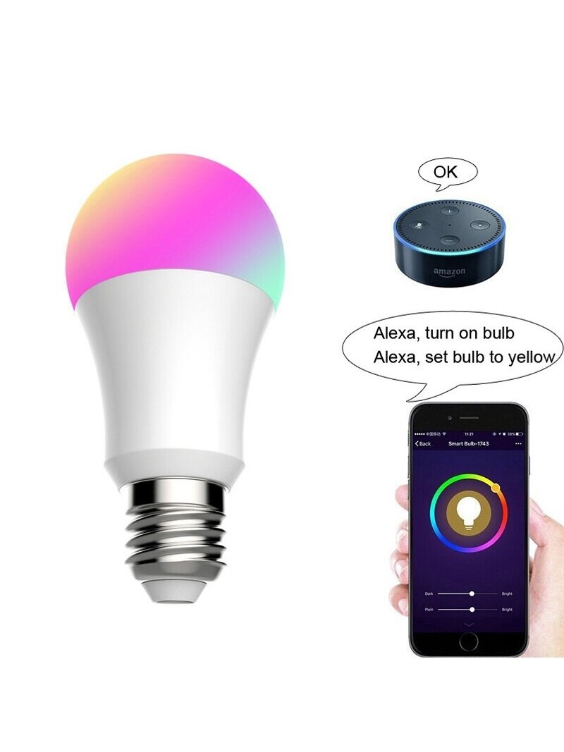 Išmanioji lemputė Feelspot FS-BL01W E27 Wi-fi, RGB, Tuya 5 Išmanioji lemputė Feelspot FS-BL01W E27 Wi-fi, RGB, Tuya 5