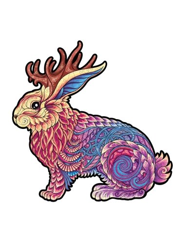 Jackalope Dėlionė Iš Medžio L Dydis (300 detalių) Fantasy Puzzles