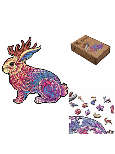 Jackalope Dėlionė Iš Medžio M Dydis (150 detalių) Fantasy Puzzles