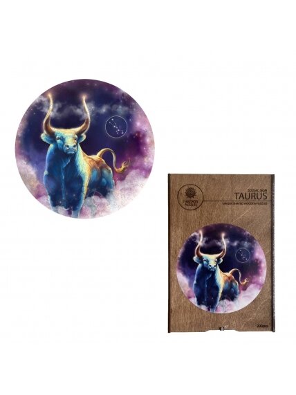 Jautis (Zodiakai) Dėlionė Iš Medžio (200 detalių) Fantasy Puzzles Jautis (Zodiakai) Dėlionė Iš Medžio (200 detalių) Fantasy Puzzles