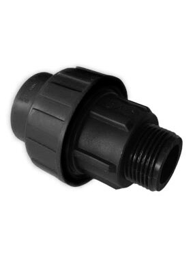 Jungtis PE 25x3/4 išorinis sr. juoda Jungtis PE 25x3/4 išorinis sr. juoda