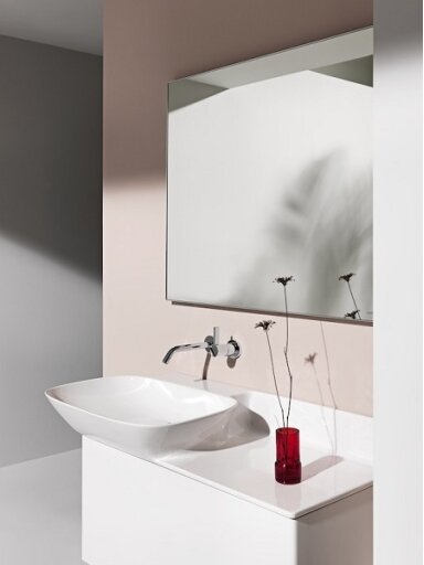 Kartell By Laufen praustuvo maišytuvas iš sienos, 175 m snapas, chromas